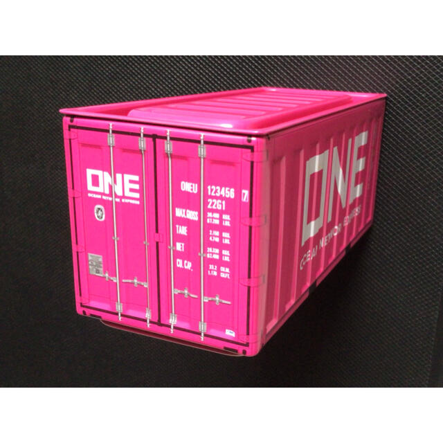 ブリキ コンテナ BOX ONE オーシャンネットワークエクスプレス ピンク | フリマアプリ ラクマ