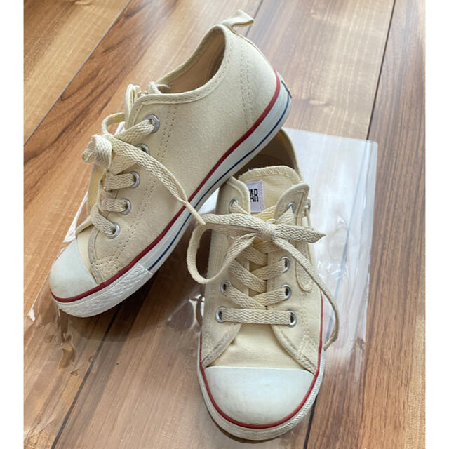 CONVERSE(コンバース)のconverse コンバース　ローカット　キナリ　生成り　白　20cm  キッズ/ベビー/マタニティのキッズ靴/シューズ(15cm~)(スニーカー)の商品写真