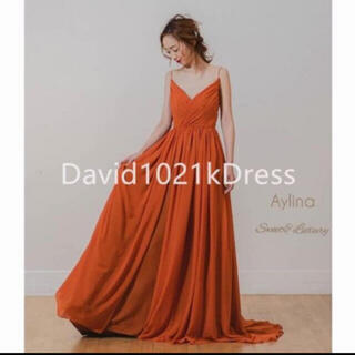 テラコッタ オレンジ ウェディングドレス(ウェディングドレス)