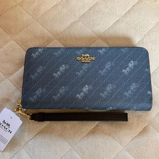 コーチ(COACH)の『新品未使用』COACHコーチレディース長財布ブルー系人気(財布)