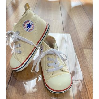 コンバース(CONVERSE)のconverse コンバース　13cm 生成り　キナリ　白　ホワイト　(スニーカー)