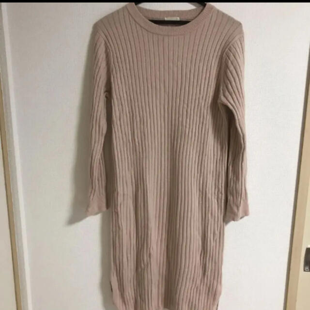 GU - GU リブクルーネックニットワンピース(長袖)の通販 by GU - GU リブクルーネックニットワンピース(長袖)の通販 by