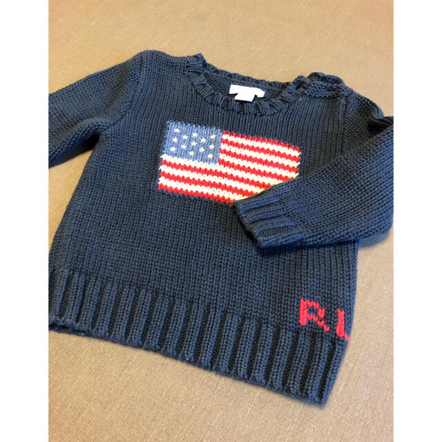 Ralph Lauren(ラルフローレン)のラルフローレン　ベビー　セーター　国旗　12m キッズ/ベビー/マタニティのベビー服(~85cm)(ニット/セーター)の商品写真