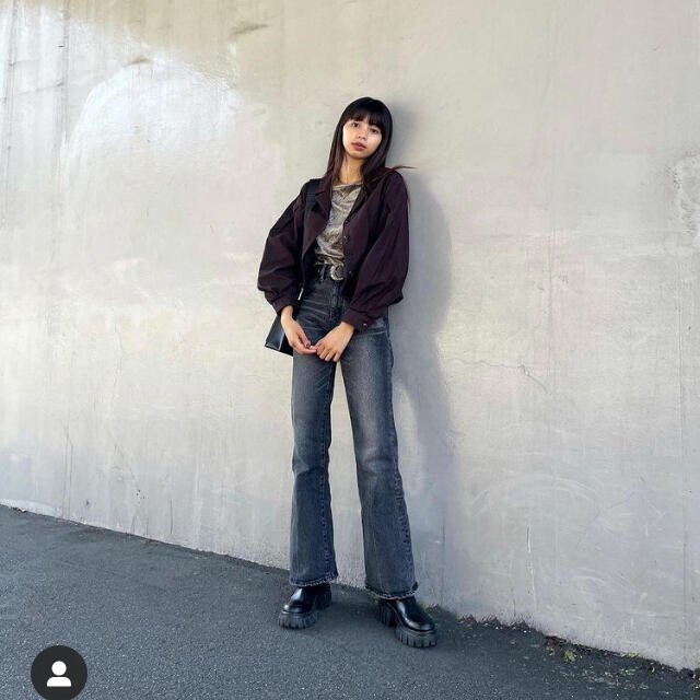 moussy(マウジー)のMOUSSY新作♡MVS BLACK FLARE♡mvsフレア新色ブラック レディースのパンツ(デニム/ジーンズ)の商品写真