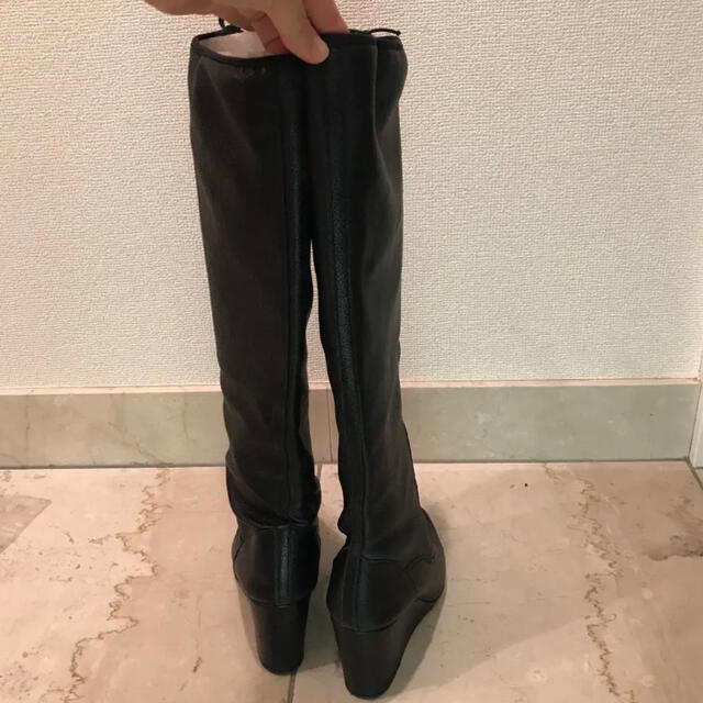美品 Repetto レペット ブラック 黒 ヤギ革 ロングブーツ