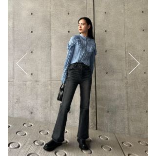 本日夕方まで限定出品！限定革パッチ♡MOUSSY MVS BLACK FLARE