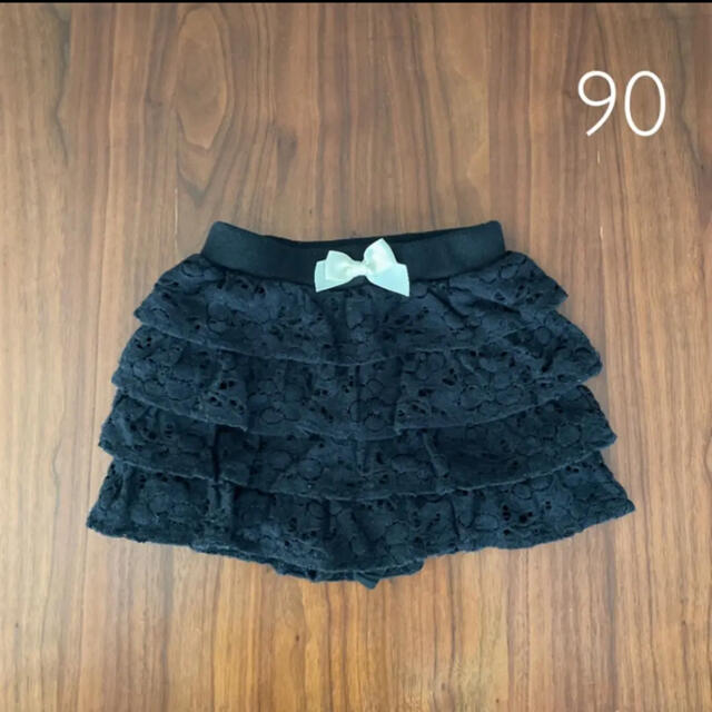 anyFAM(エニィファム)のany FAM ティアードスカッツ スカパン 90 キッズ/ベビー/マタニティのキッズ服女の子用(90cm~)(スカート)の商品写真