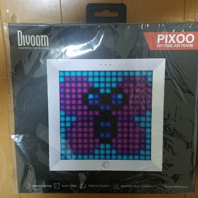 ピクセルアートフレーム PIXOO ホワイト インテリア/住まい/日用品のインテリア小物(フォトフレーム)の商品写真
