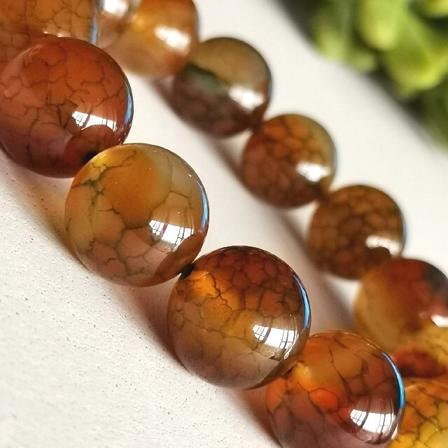 高品質◇透明感◇天然石瑪瑙龍紋石約14.1mm【ドラゴンアゲート】 高品質◇透明感◇天然石瑪瑙龍紋石約14.1mm【ドラゴンアゲート】