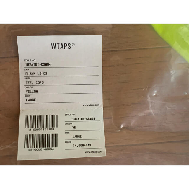 W)taps(ダブルタップス)のWTAPS 19AW BLANK LS 02 TEE Lサイズ メンズのトップス(Tシャツ/カットソー(七分/長袖))の商品写真