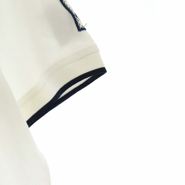 MONCLER(モンクレール)のモンクレール GAMME BLUE 半袖ポロシャツ トリコロール ライン L 白 メンズのトップス(ポロシャツ)の商品写真