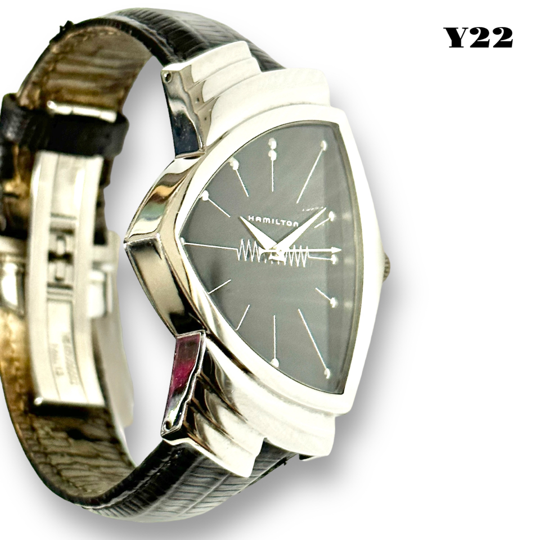 人気品! HAMILTON ベンチュラ H244112 エルビスプレスリー 黒革 - 時計 人気品! HAMILTON ベンチュラ H244112 エルビスプレスリー 黒革 - 時計
