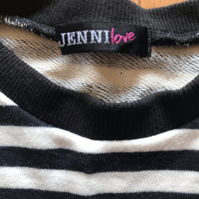 JENNI(ジェニィ)の【JENNILOVE／ジェニーラブ】長袖ボーダー／フリル／140cm  キッズ/ベビー/マタニティのキッズ服女の子用(90cm~)(Tシャツ/カットソー)の商品写真