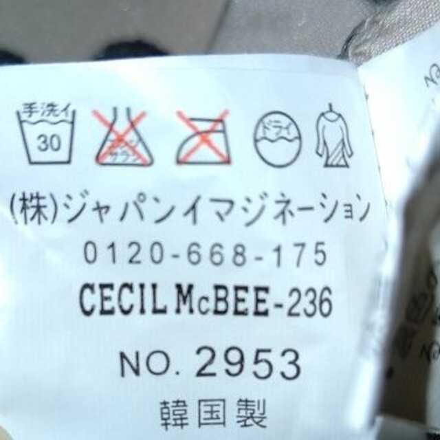 CECIL McBEE(セシルマクビー)のCECIL McBEE 長袖 ベロア ワンピース チュニック レディースのワンピース(ひざ丈ワンピース)の商品写真