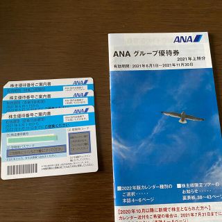 エーエヌエー(ゼンニッポンクウユ)(ANA(全日本空輸))のANA 株主優待券　3枚 + グループ優待券(その他)