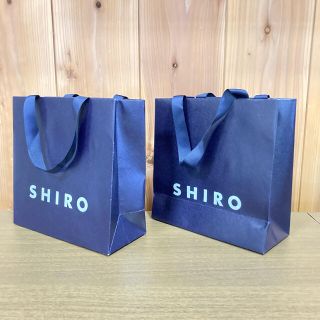 シロ(shiro)の【送料無料】SHIRO shiro シロ ショップ袋 ブランド 紙袋 2点セット(ショップ袋)