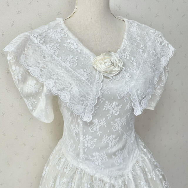 GUNNE SAX ワンピース　ガニーサックス　ドレス　ホワイト　レース