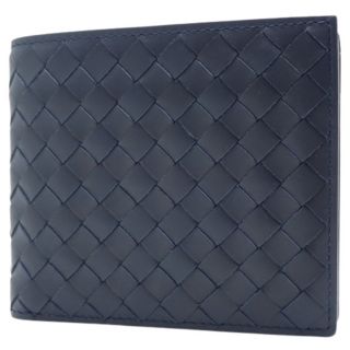 ボッテガヴェネタ(Bottega Veneta)のボッテガヴェネタ 二つ折り財布 カーフ  ネイビー紺 40802006852(折り財布)