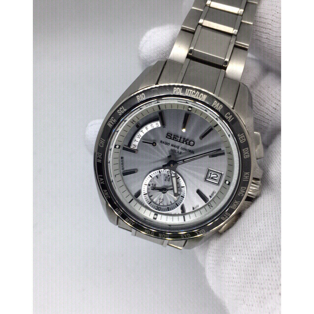 セイコーブライツ SEIKO SAGA157 ソーラー電波 時計 チタン - 腕時計