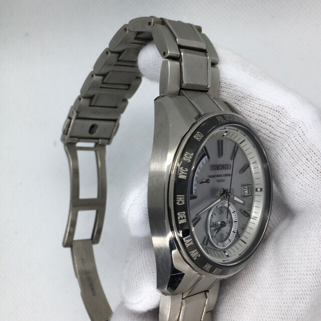 セイコーブライツ SEIKO SAGA157 ソーラー電波 時計 チタン - 腕時計