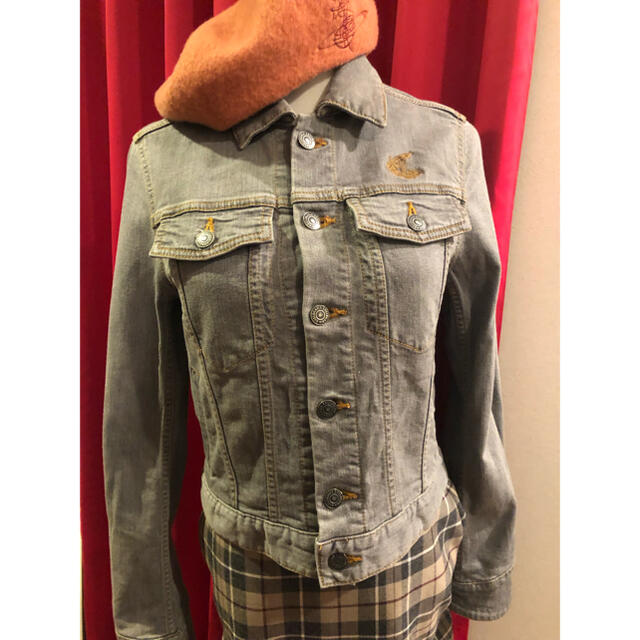 Vivienne Westwood(ヴィヴィアンウエストウッド)のふれっしゅ嫁様専用9650円→ヴィヴィアンアングロマニアグレーデニムジャケットM レディースのジャケット/アウター(Gジャン/デニムジャケット)の商品写真