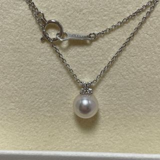 TASAKI - 現行 タサキ K18 ダイヤ×パール ペンダント ネックレス 美品