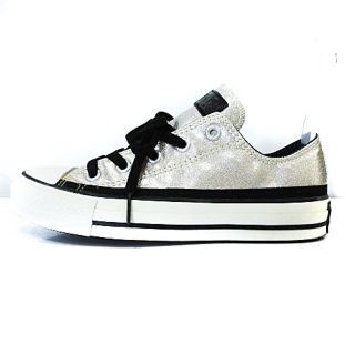 コンバース(CONVERSE)のコンバース オールスター スニーカー メタリック 23cm シルバー色 黒(スニーカー)