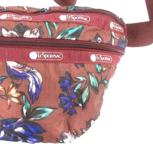 LeSportsac(レスポートサック)のレスポートサック ウエストバッグ ボディバッグ 花柄 総柄 茶 レディースのバッグ(ボディバッグ/ウエストポーチ)の商品写真