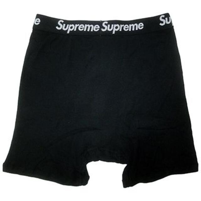 Supreme(シュプリーム)の送料込SUPREMEシュプリームHanesヘインズ別注ボクサーブリーフパンツ黒M メンズのアンダーウェア(ボクサーパンツ)の商品写真