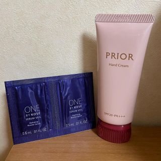 プリオール(PRIOR)のPRIOR ハンドクリーム ＆ ONE BY KOSE 試供品(ハンドクリーム)