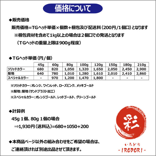 レッドゴールド80g-120g タングステンヘッド　タイラバ鯛ラバ　オマケ付き