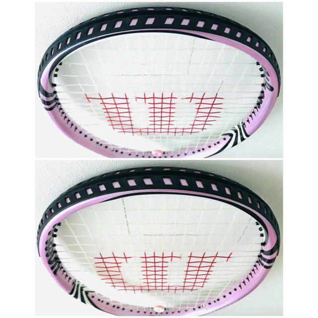 wilson(ウィルソン)の美品／ウィルソン『BLXコーラルリーフ』テニスラケット／女性／軽量／ピンク／G2 スポーツ/アウトドアのテニス(ラケット)の商品写真