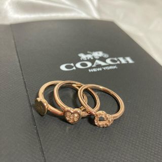 コーチ(COACH)の【COACH】ピンクゴールド3連リング(リング(指輪))