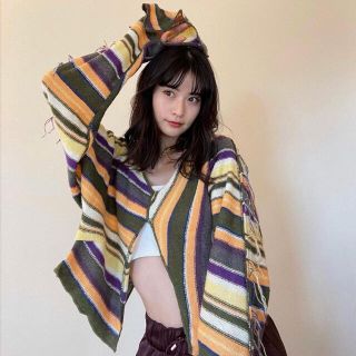 PERVERZE Color Stripe Knit Sweater