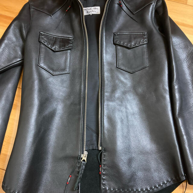 REDMOON レッドムーン ジャケット NUMBER ONE LEATHERS  MADDOG 2 マッドドッグ レザー ジャケット カウレザー ブラック系 38【極上美品】