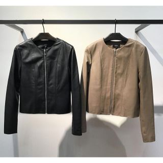 Theory 20SS レザー　ノーカラー　ジャケット P