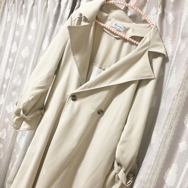 ヴァニレ レーストレンチコート♡ミルクホワイト