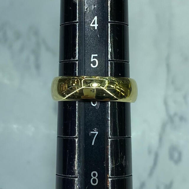 (新品) k18 甲丸リング 6号 5mm幅 ［35］ レディースのアクセサリー(リング(指輪))の商品写真