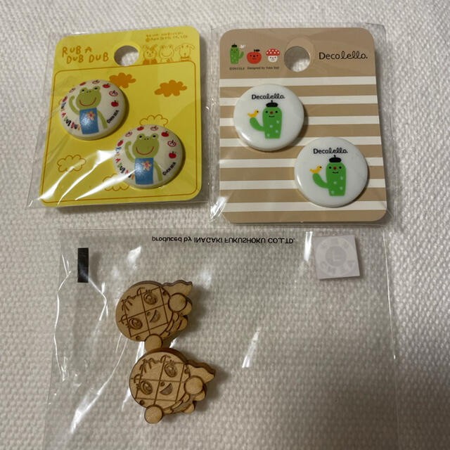 アンパンマン(アンパンマン)のボタン　メロンパンナ　サボテン　カエル ハンドメイドの素材/材料(各種パーツ)の商品写真