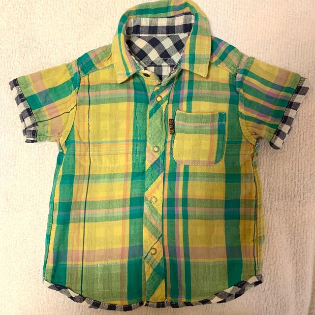 リバーシブル⭐︎半袖シャツ95センチ キッズ/ベビー/マタニティのキッズ服男の子用(90cm~)(Tシャツ/カットソー)の商品写真