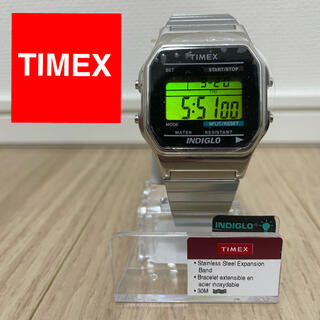 タイメックス(TIMEX)の【新品】TIMEX タイメックス デジタルウォッチ シルバー T78587(腕時計(デジタル))