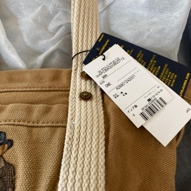 POLO RALPH LAUREN(ポロラルフローレン)の未使用タグつき　ポロラルフローレン ベアトートバッグ レディースのバッグ(トートバッグ)の商品写真