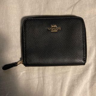 コーチ(COACH)のcoachコーチ本革ミニ財布黒美品(財布)