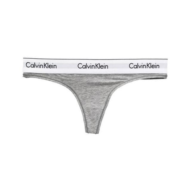 Calvin Klein(カルバンクライン)のカルバンクライン　レディース 上下セット　下着　Tバック　Sサイズ　グレー レディースの下着/アンダーウェア(ブラ&ショーツセット)の商品写真
