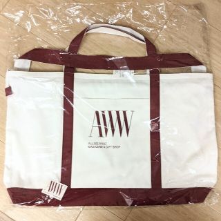 AWW magazine トートバック tote bag バーガンディの通販 by ケピ ...