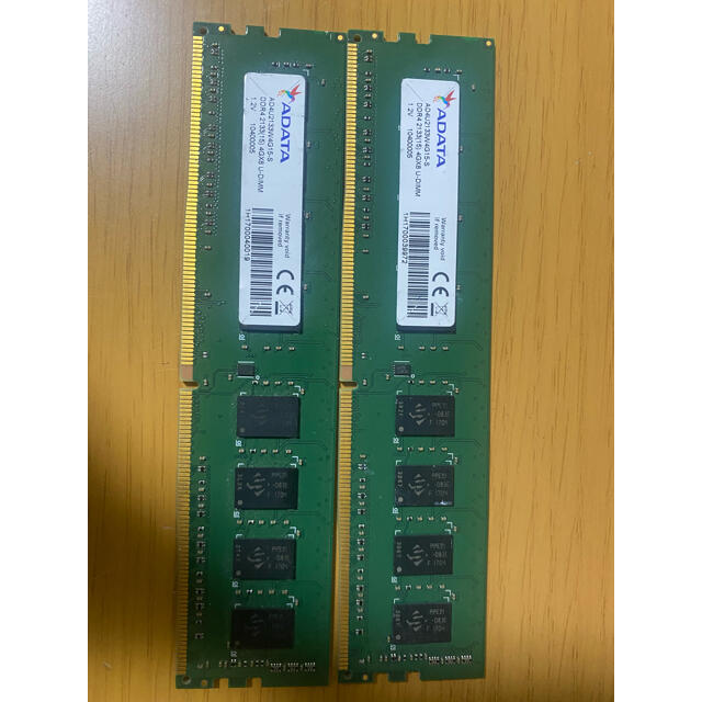 ADATA DDR4 2133 4GB 2枚 総計8GB デスクトップPC用 スマホ/家電/カメラのPC/タブレット(PCパーツ)の商品写真