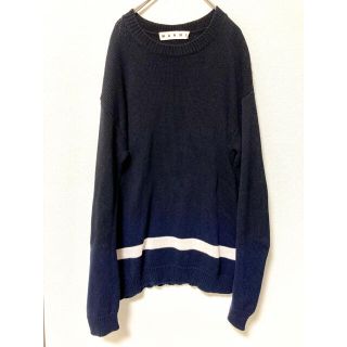 マルニ(Marni)のマルニ　marni グラデーションニット　セーター　コットン　44 ブラック(ニット/セーター)