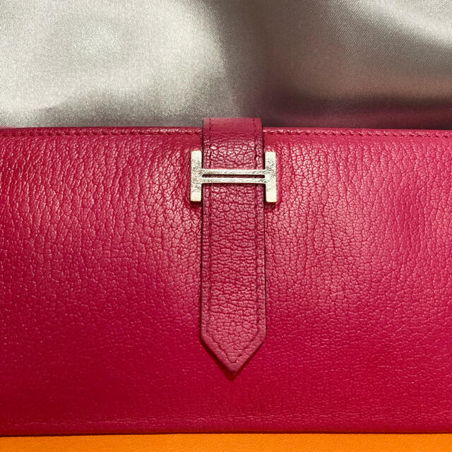 Hermes(エルメス)の極美品♡ 正規品 エルメス べアン シェーブルミゾール 三つ折り 長財布 ピンク レディースのファッション小物(財布)の商品写真