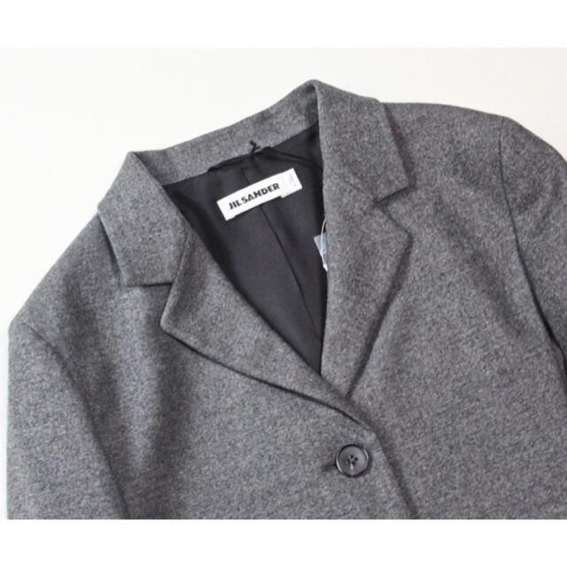 Jil Sander(ジルサンダー)の《ジル サンダー》新品 イタリア製 起毛 裏地シルク 上質ウールジャケット 34 レディースのジャケット/アウター(テーラードジャケット)の商品写真