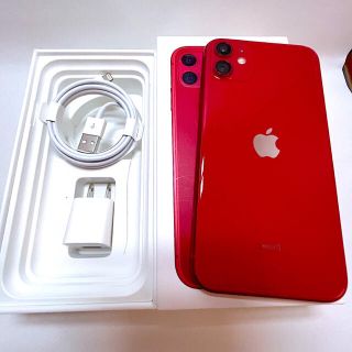 アップル(Apple)のiPhone11 256GB simフリー red(スマートフォン本体)